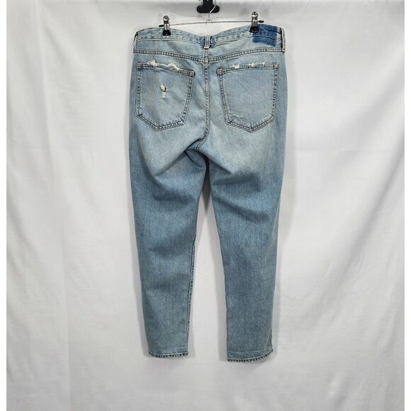 Distressed Embroidered Abercrombie Fitch Ames Low Rise Slim Boyfriend Jeans 29/8 - Picture 9 of 9